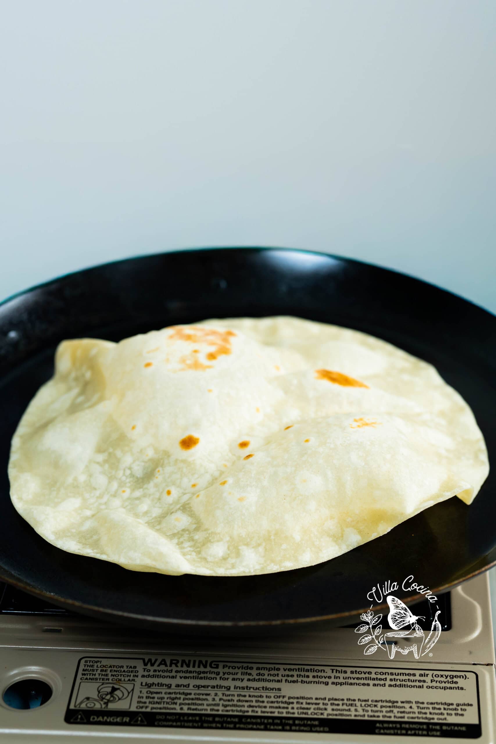 Cooking the tortilla