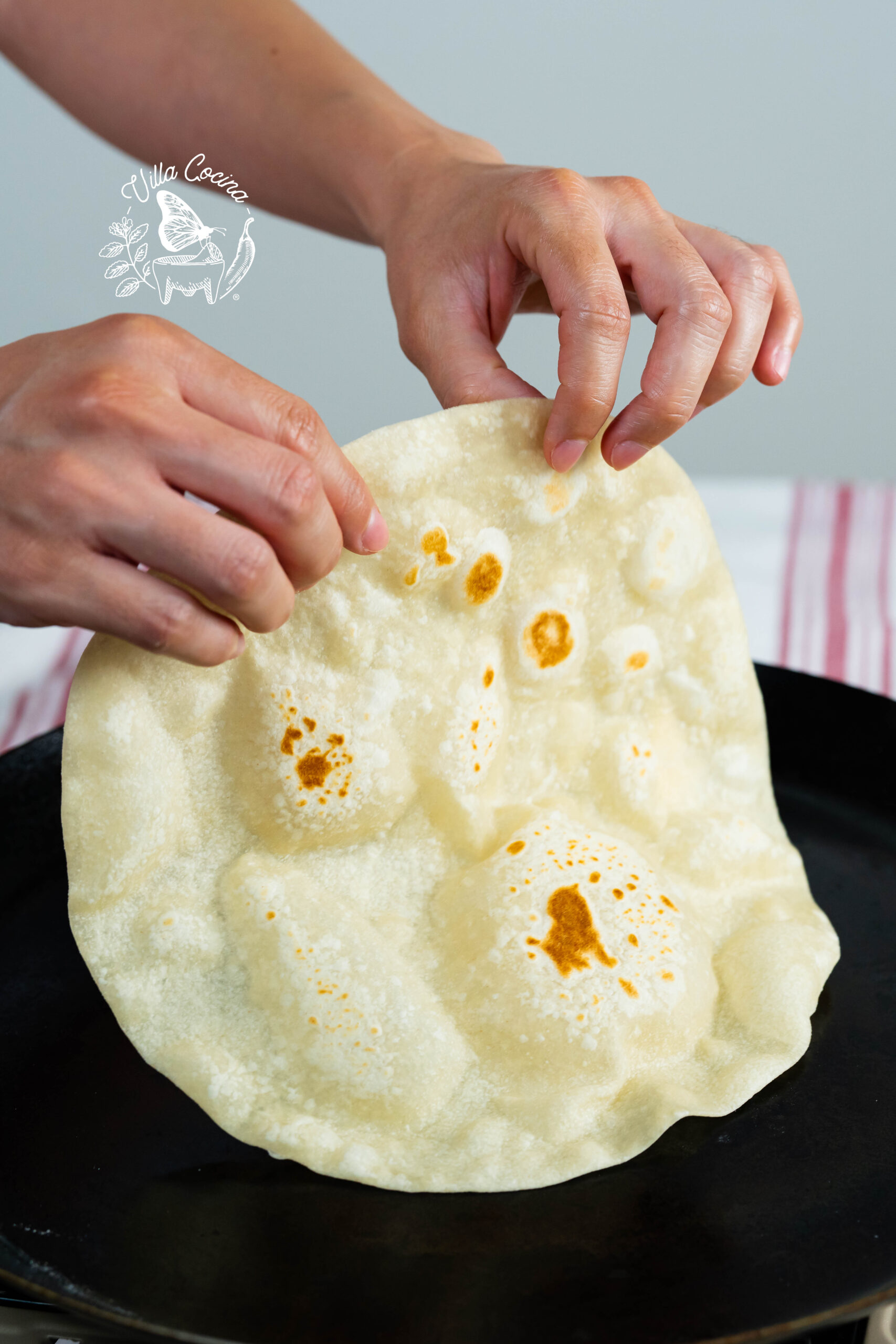 Flour Tortilla on the comal