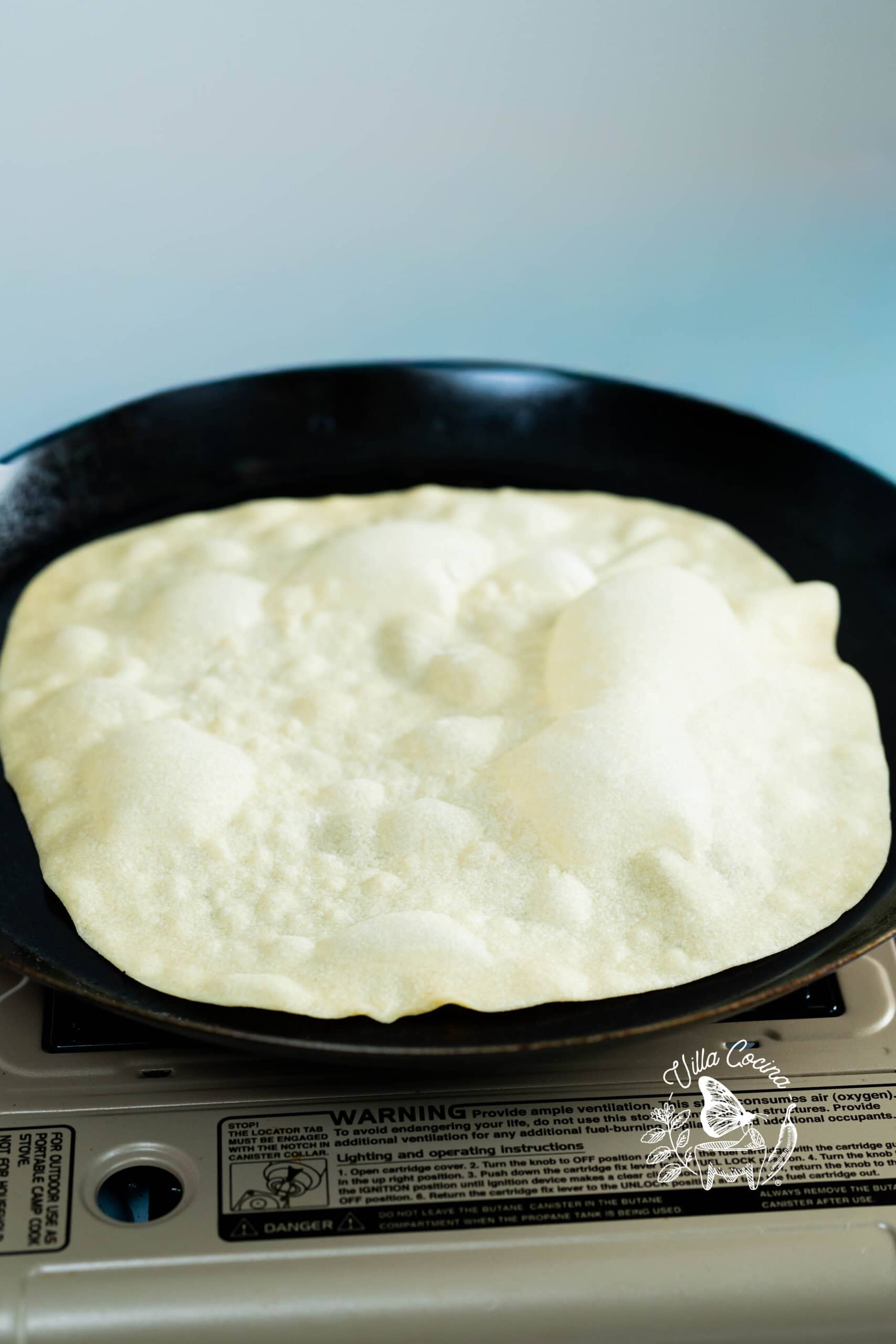 Cooking the tortilla