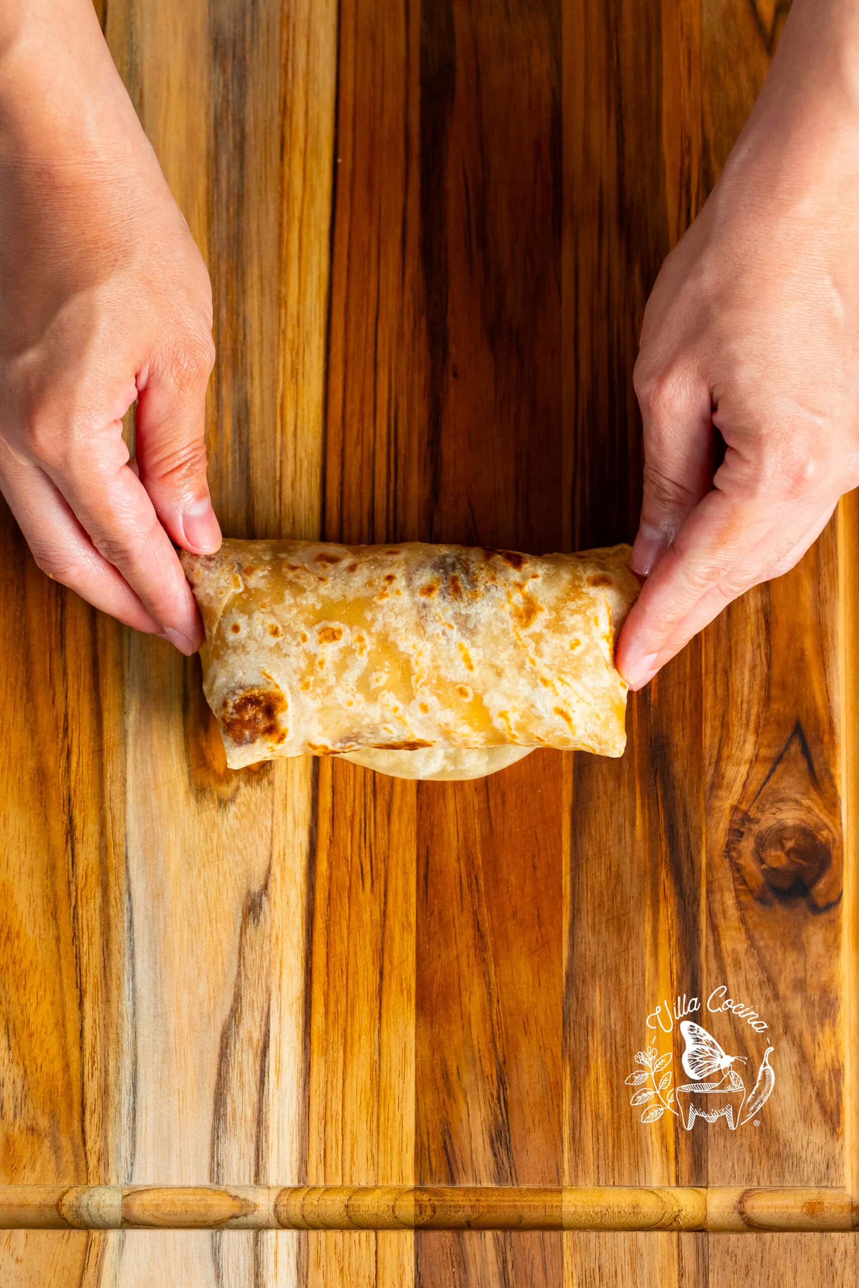 Finished burrito.