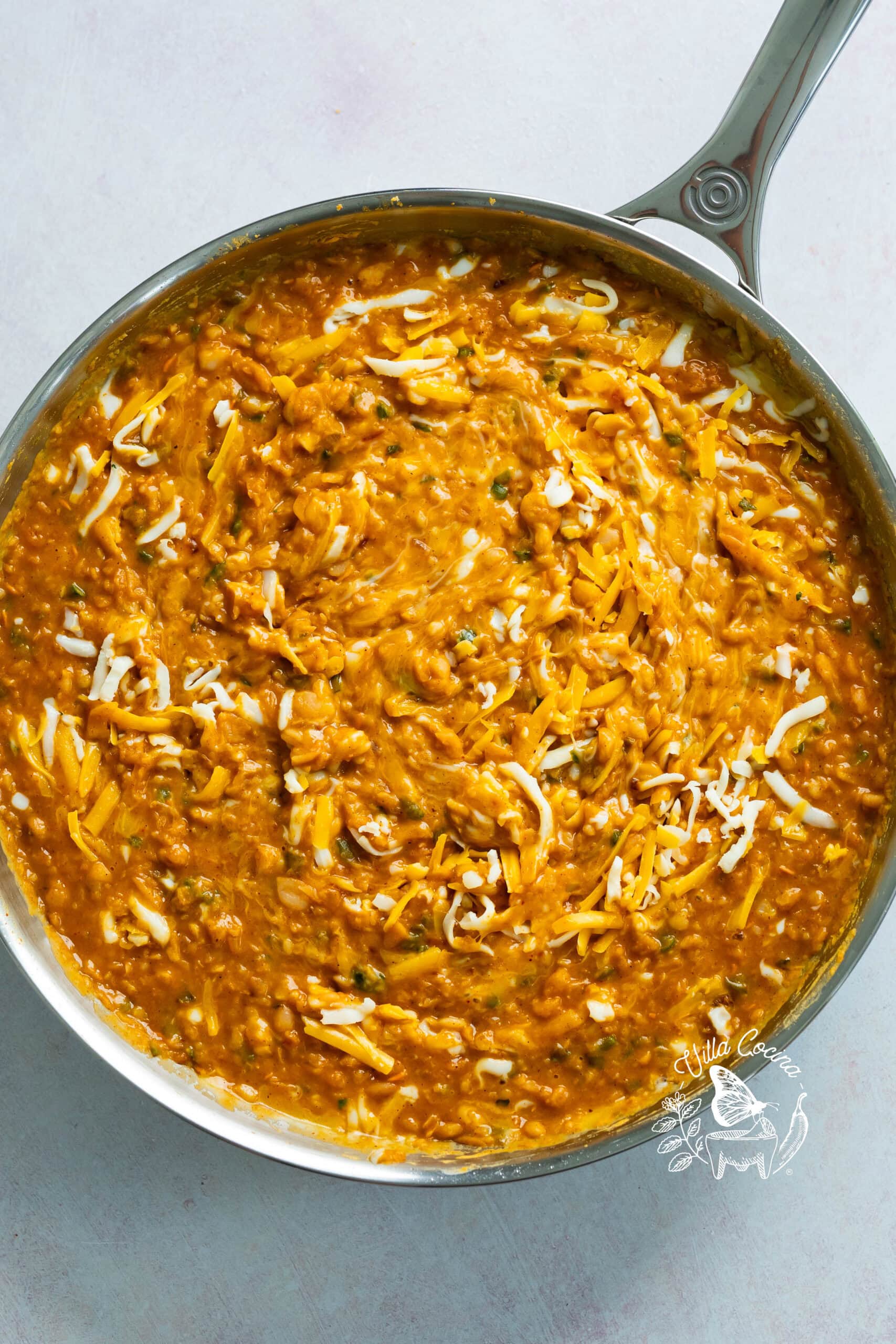 Cheesy refried beans