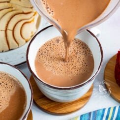 Pouring Mexican Hot Chocolate