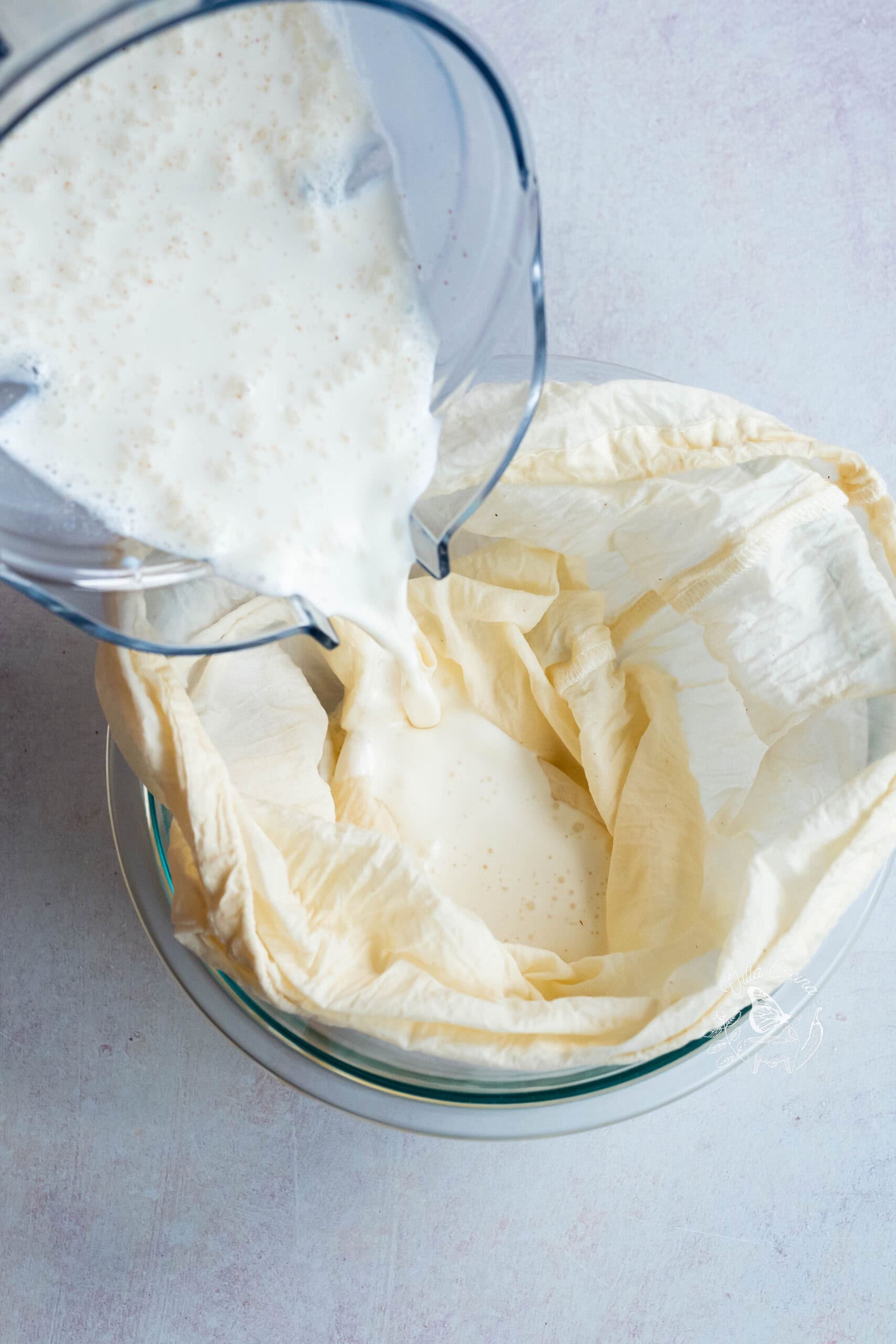 Straining milk